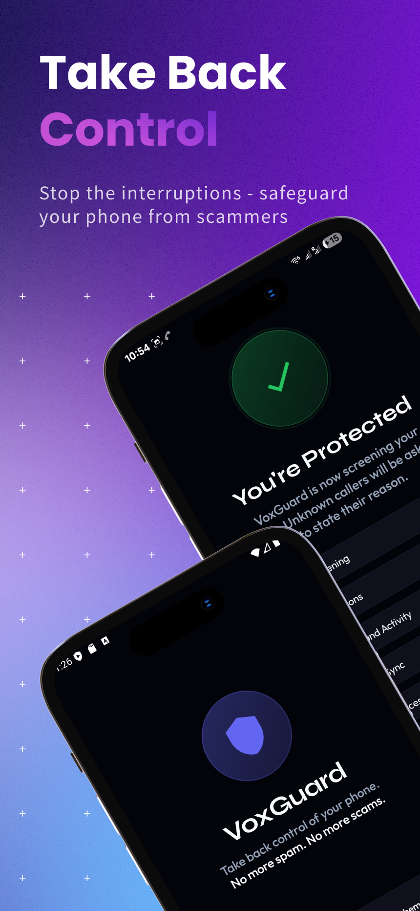 VoxGuard call on lock screen
